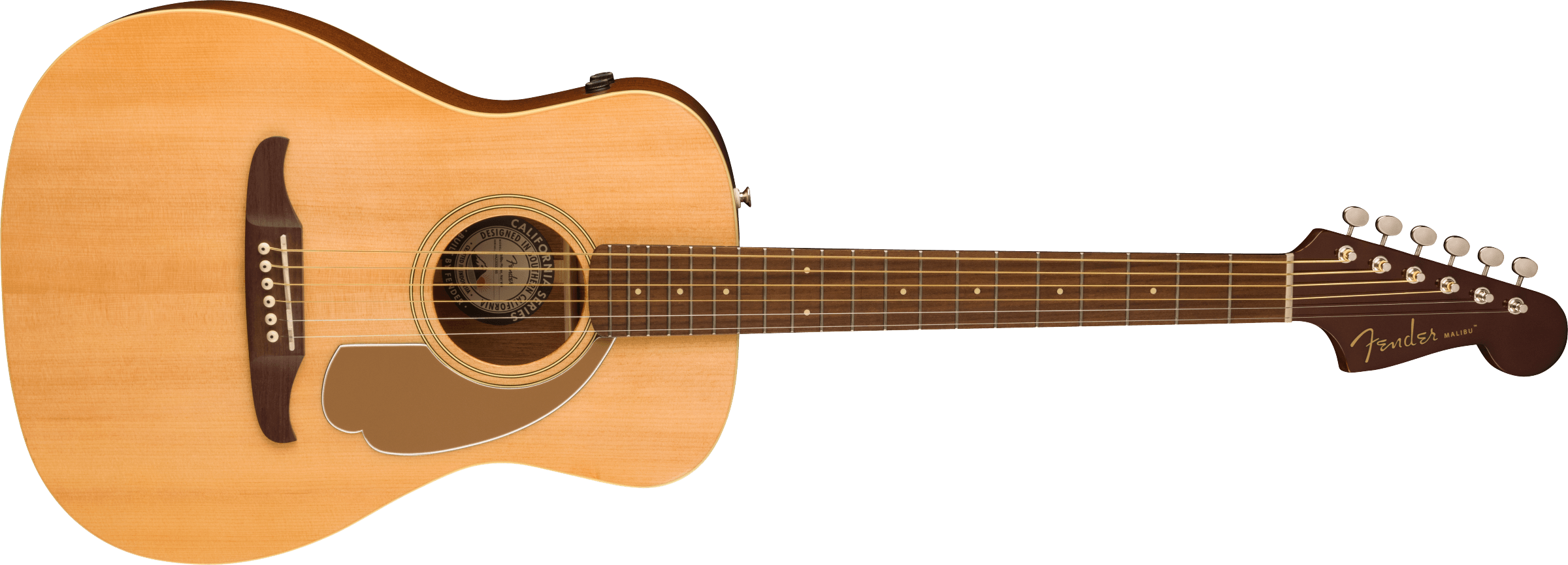 Fender® Malibu Player, Walnut Fingerboard, Gold Pickguard, Natural