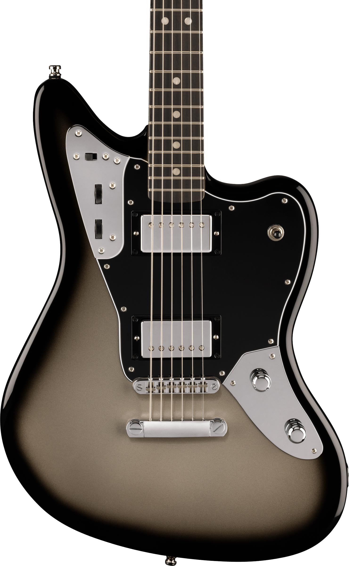 Fender® Limited Edition Player Fusion Jaguar® Baritone, Ebony Fingerboard, Silverburst