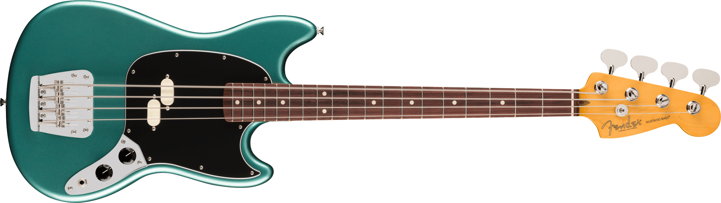 Fender® American Professional Classic Mustang Bass®, Rosewood Fingerboard, Faded Sherwood Green Metallic