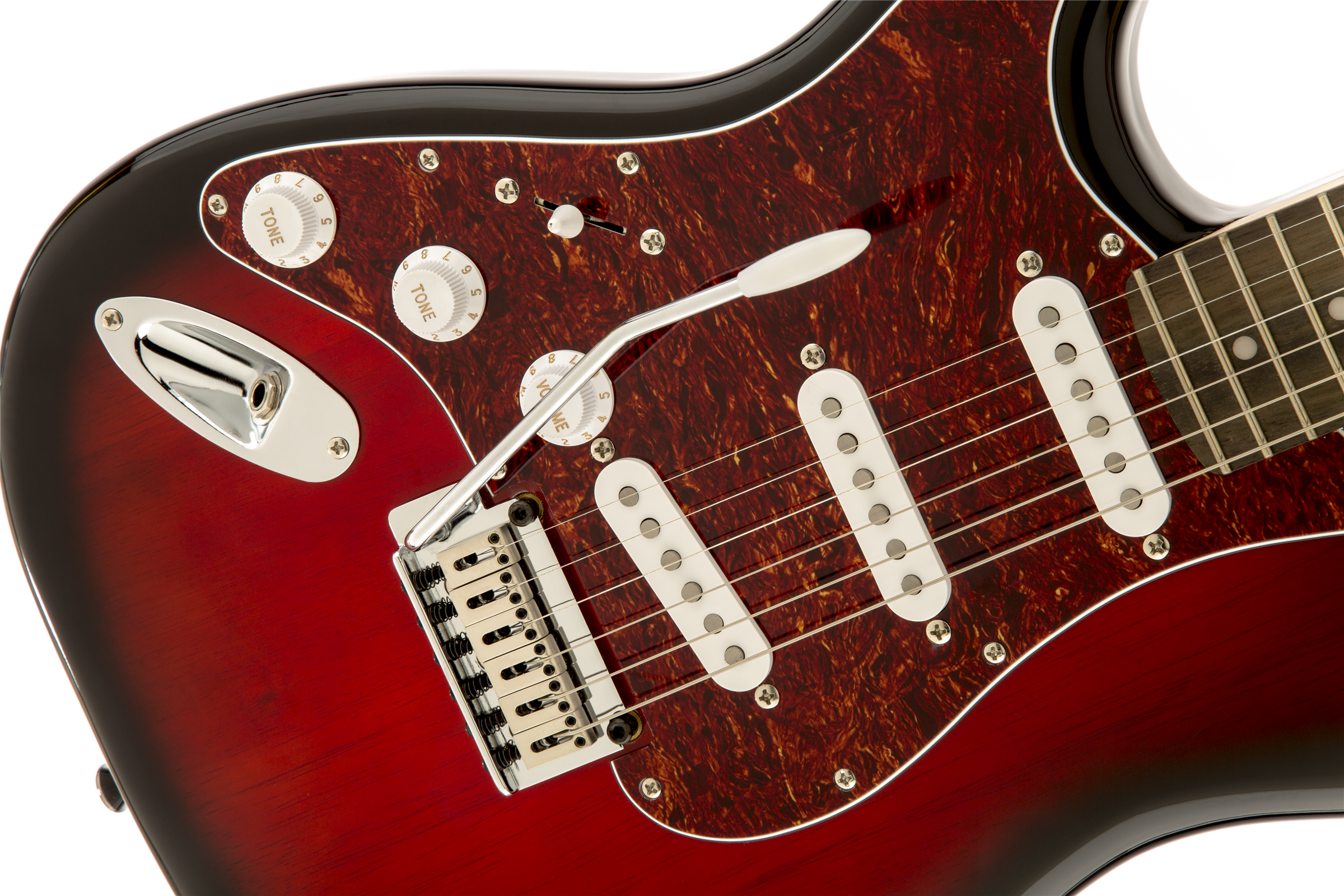 Squier® Standard Stratocaster® Left-Hand, Rosewood Fingerboard, Antique Burst