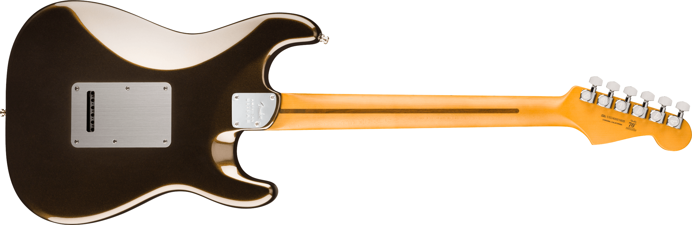 Fender® American Ultra II Stratocaster® Left-Hand, Ebony Fingerboard, Texas Tea