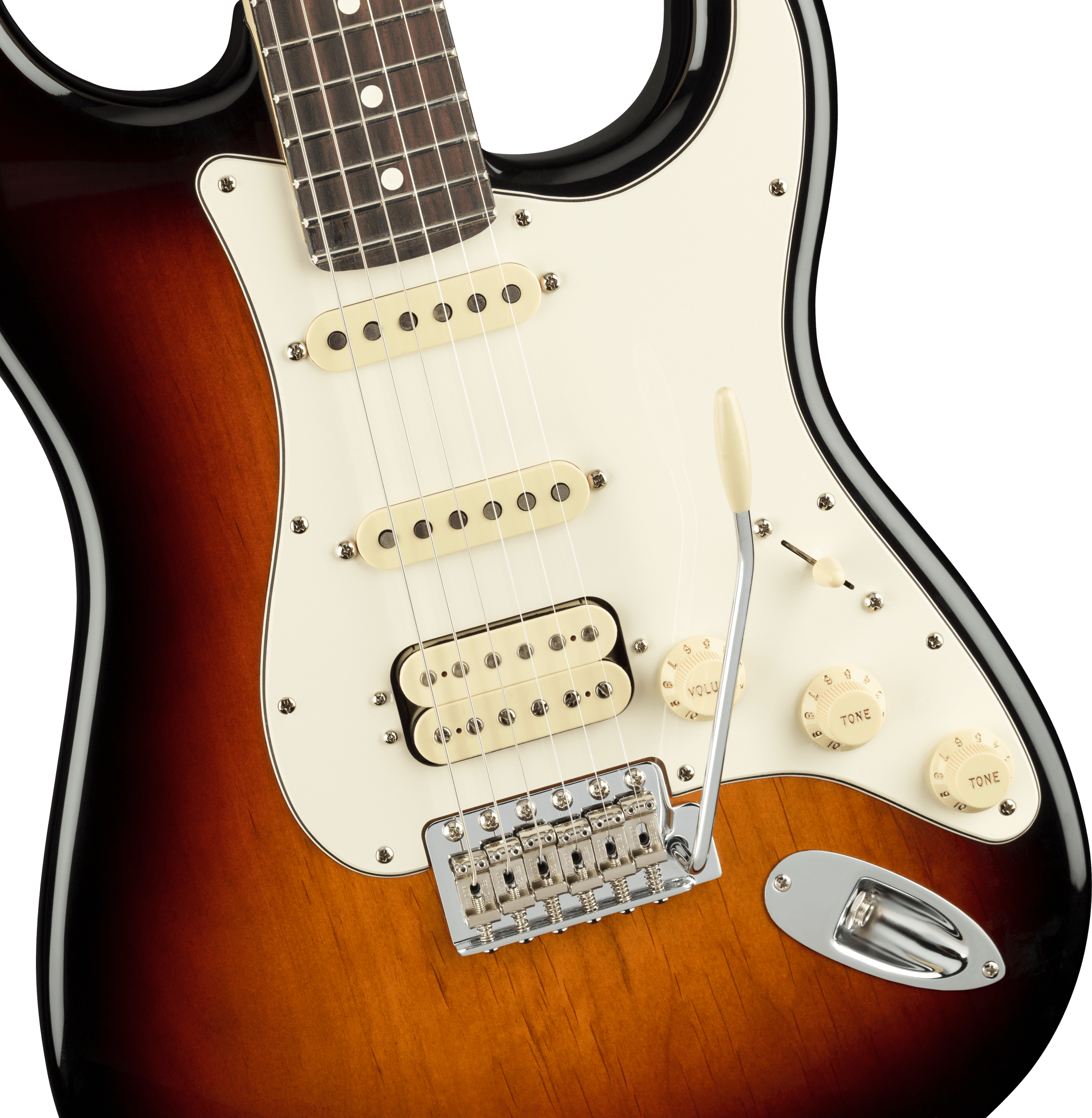 Fender® American Performer Stratocaster® HSS, Rosewood Fingerboard, 3-Color Sunburst