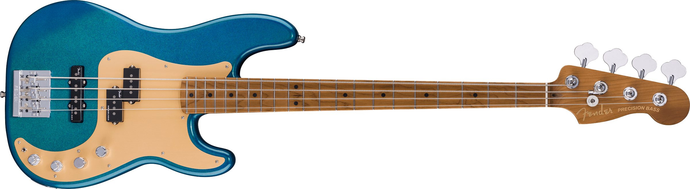 Fender® Limited Edition American Ultra II Precision Bass®, Roasted Maple Fingerboard, Aurora