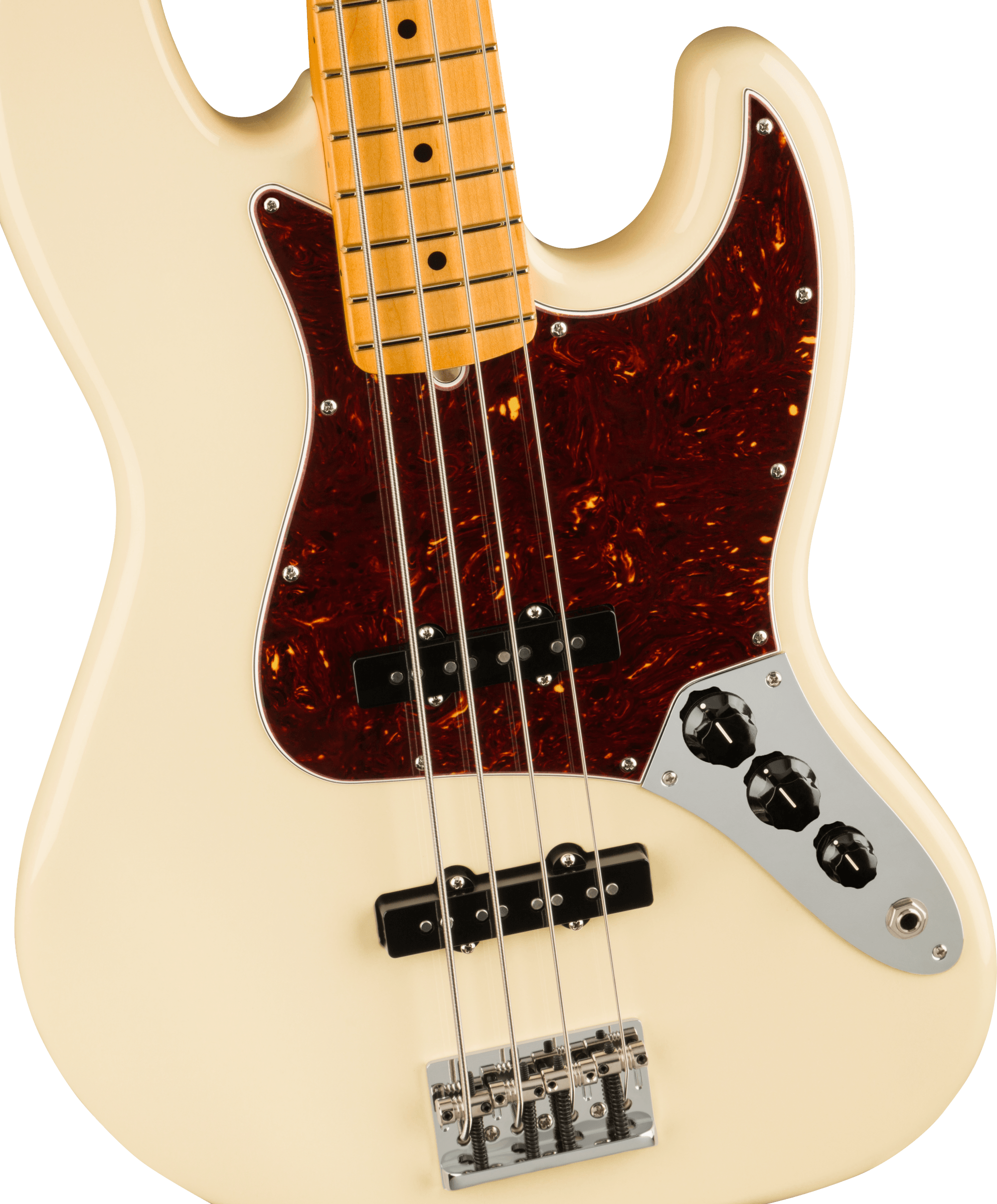 Fender® American Professional II Jazz Bass®, Maple Fingerboard, Olympic White