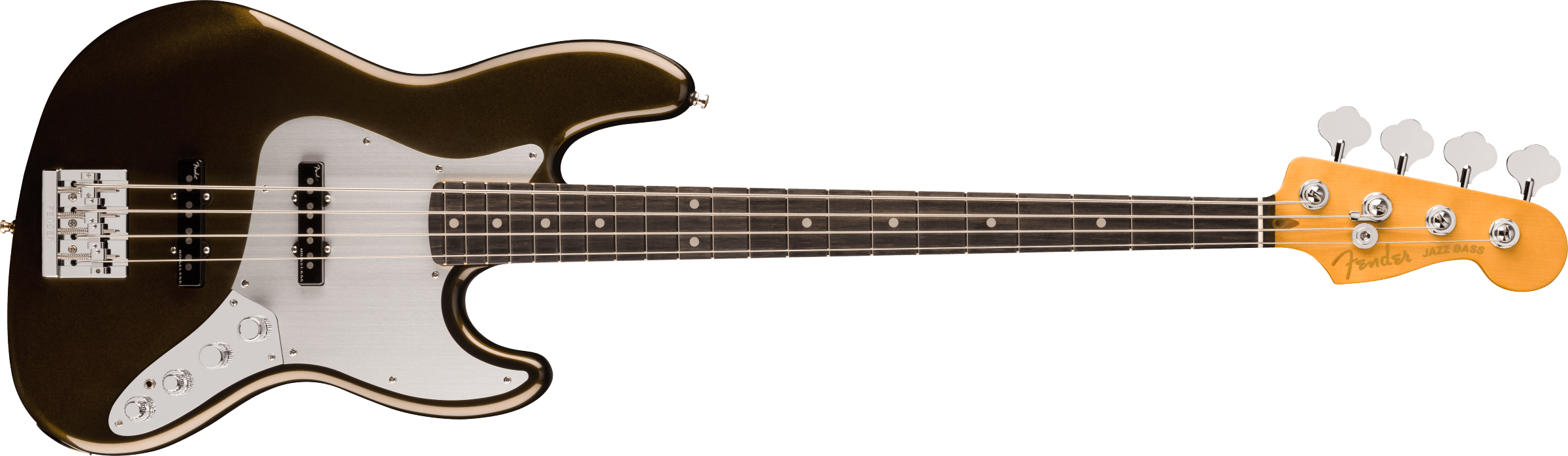 Fender® American Ultra II Jazz Bass®, Ebony Fingerboard, Texas Tea