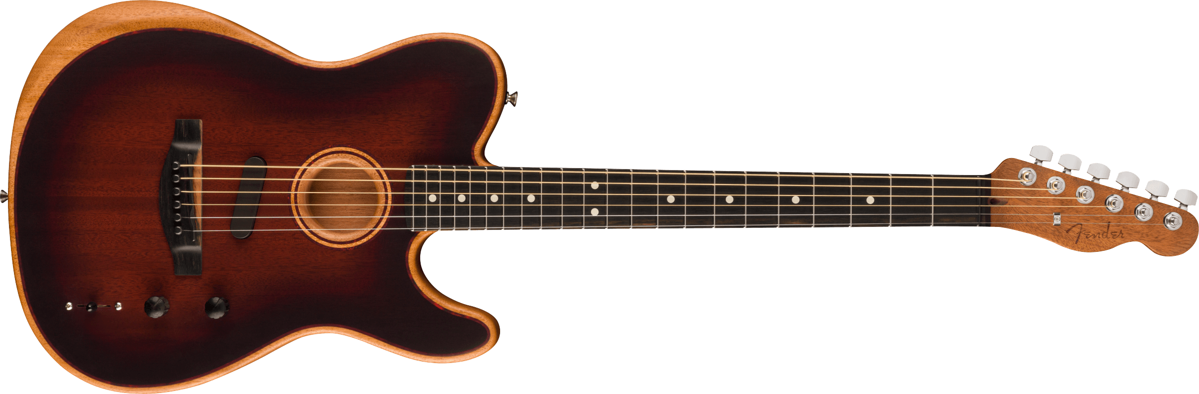 Fender® American Acoustasonic® Telecaster® All-Mahogany, Ebony Fingerboard, Bourbon Burst