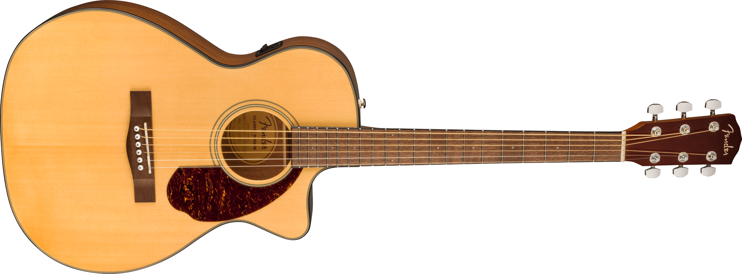 Fender® CC-140SCE Concert, Walnut Fingerboard, Natural with Case