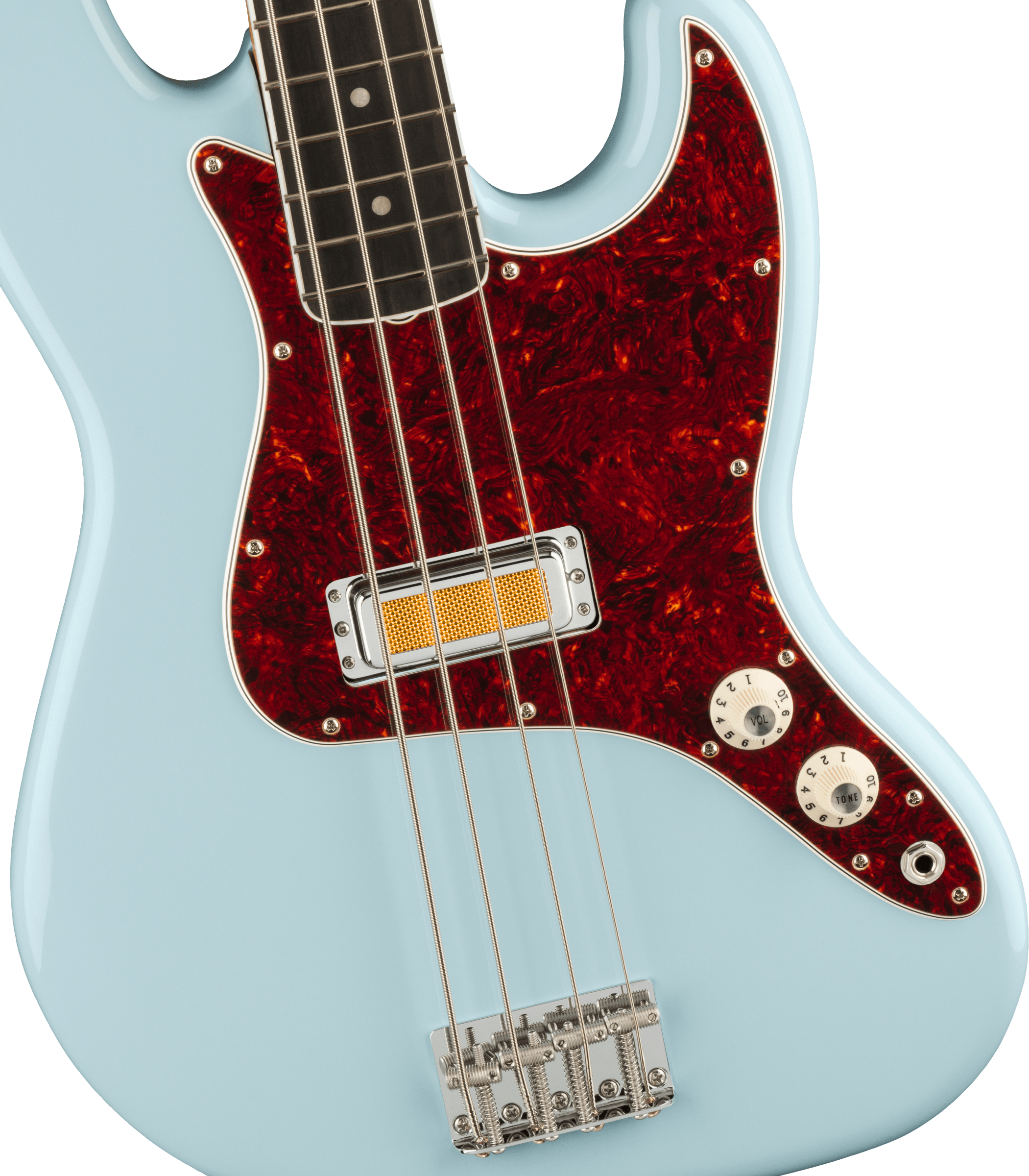 Fender® Gold Foil Jazz Bass®, Ebony Fingerboard, Sonic Blue