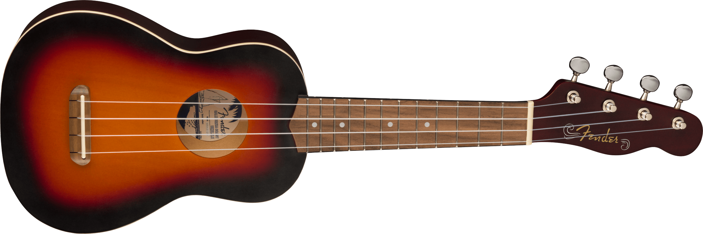 Fender® Venice Soprano Uke, Walnut Fingerboard, 2-Color Sunburst