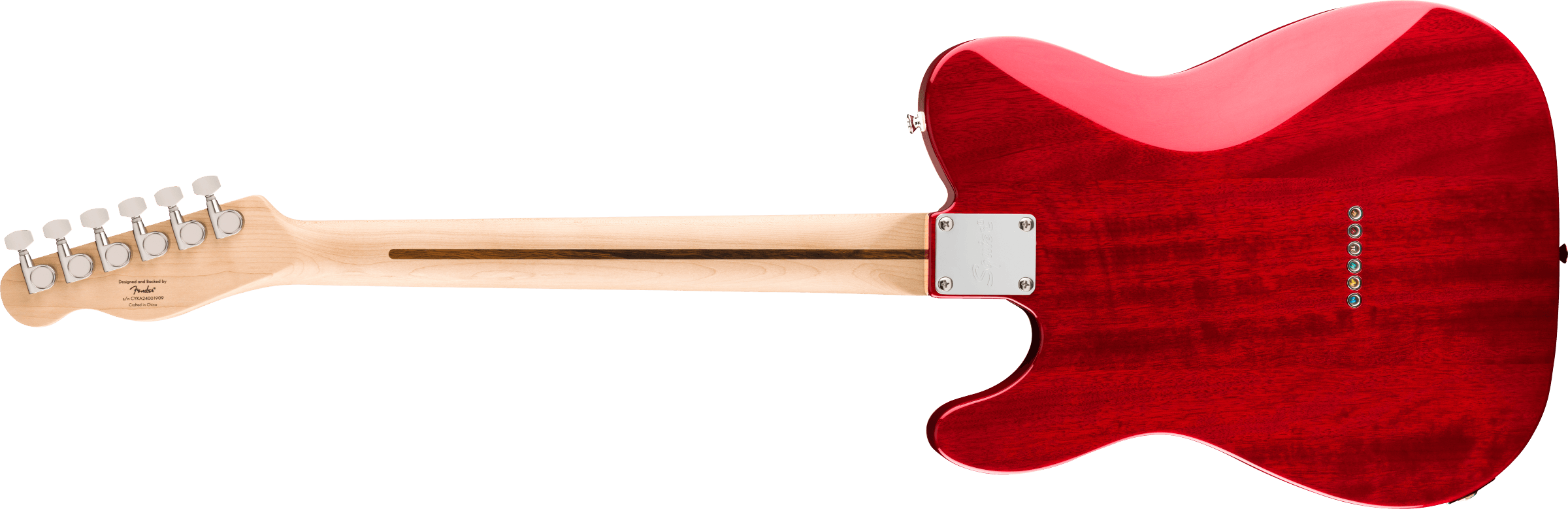 Squier® Affinity Series™ Telecaster® FMT SH, Laurel Fingerboard, White Pickguard, Crimson Red Transparent