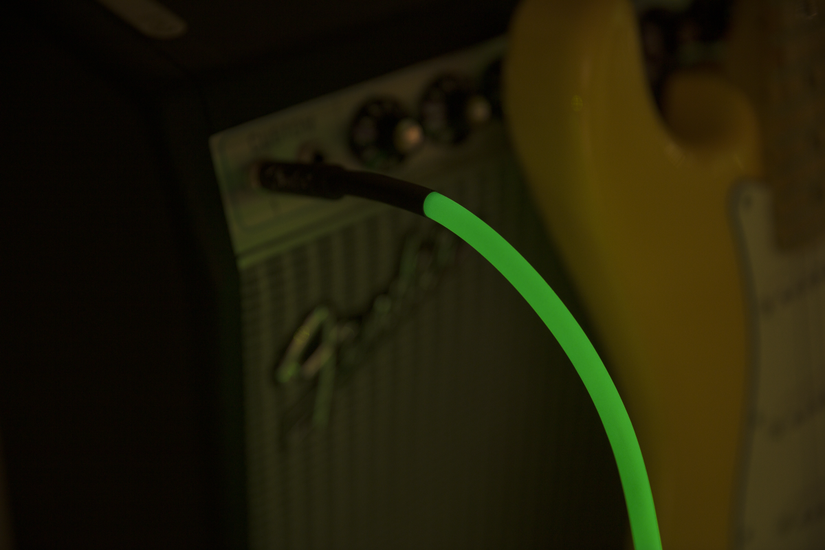 Fender® Professional Glow in the Dark Cable, Green, 18.6'