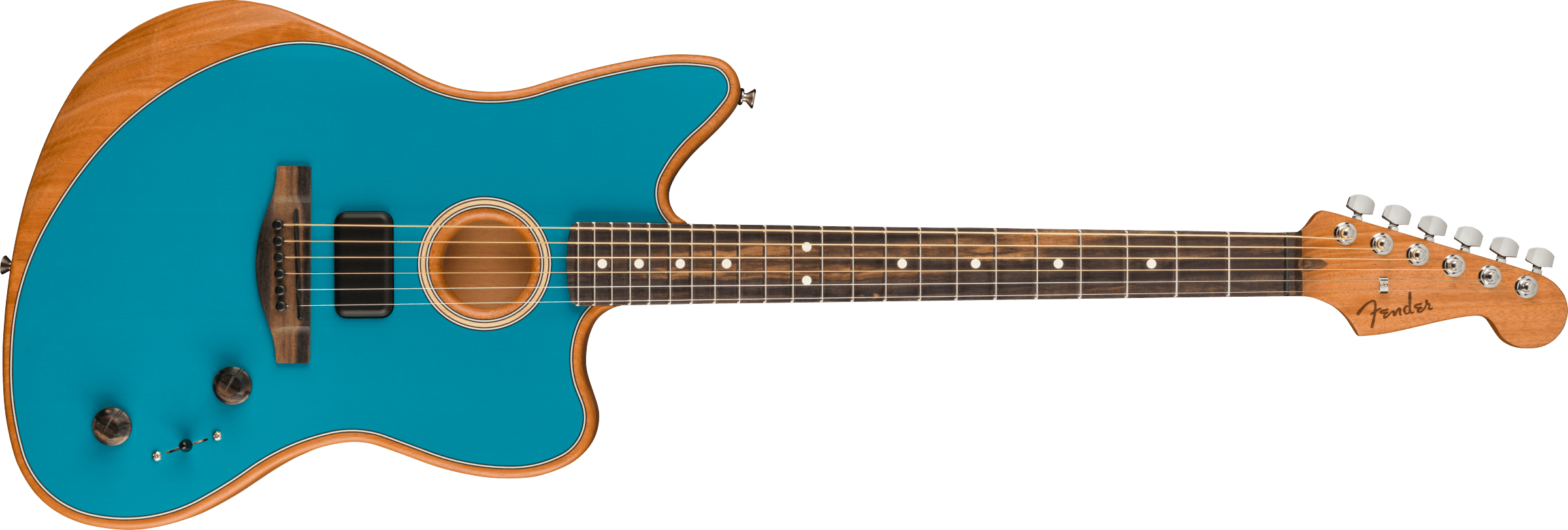 Fender® American Acoustasonic® Jazzmaster®, Ocean Turquoise, Ebony Fingerboard