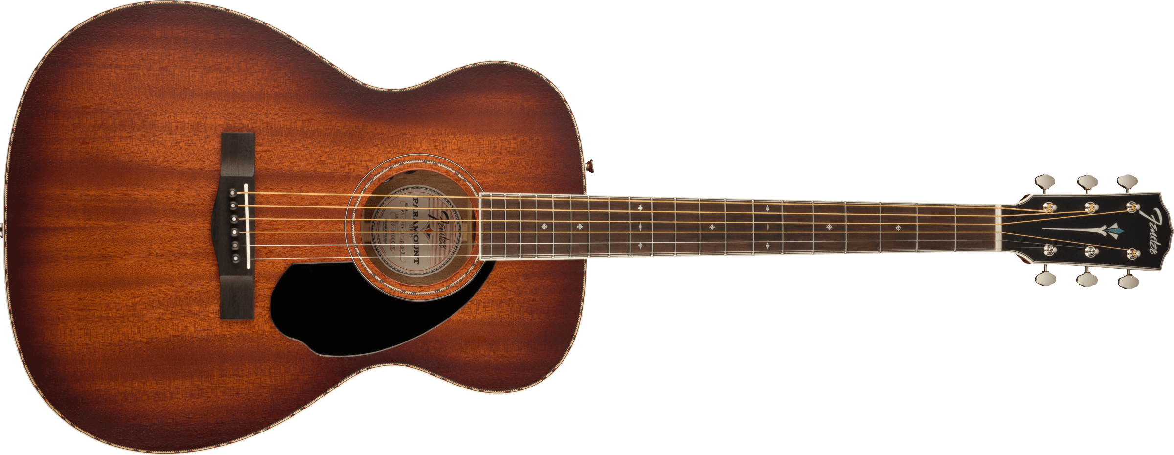 Fender® PO-220E Orchestra, All Mahogany, Ovangkol Fingerboard, Aged Cognac Burst