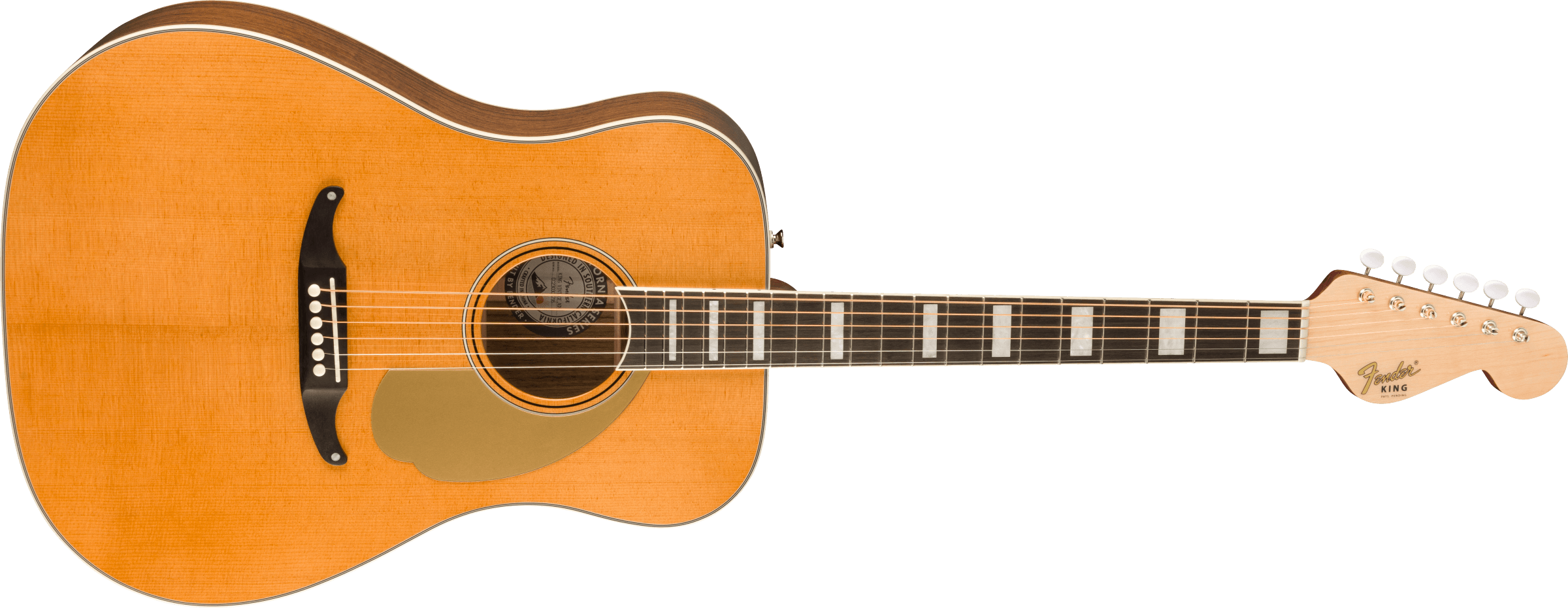 Fender® California Vintage King with Case, Gold Pickguard, Aged Natural