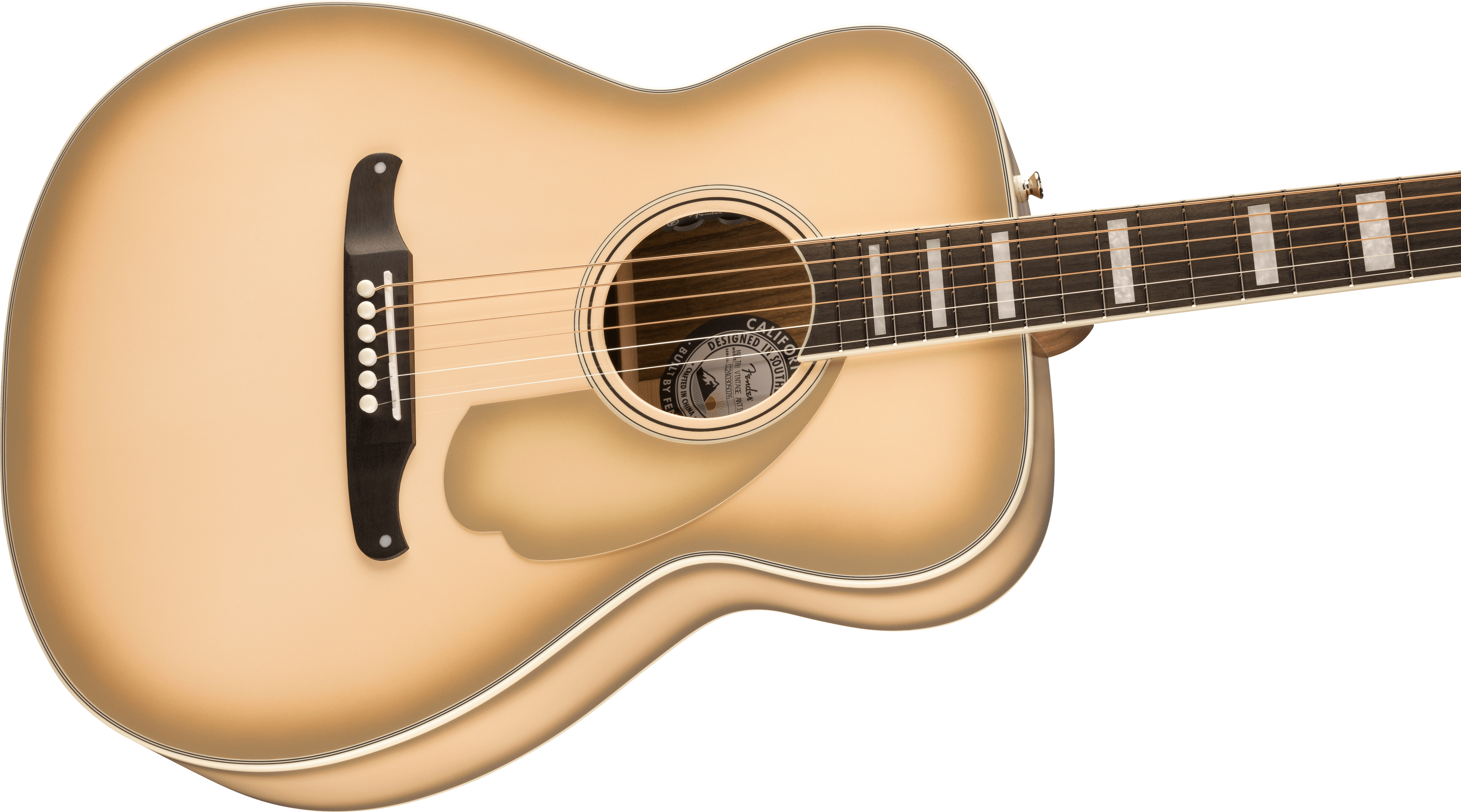 Fender® Limited Edition California Vintage Malibu with Case, Antigua Pickguard, Antigua