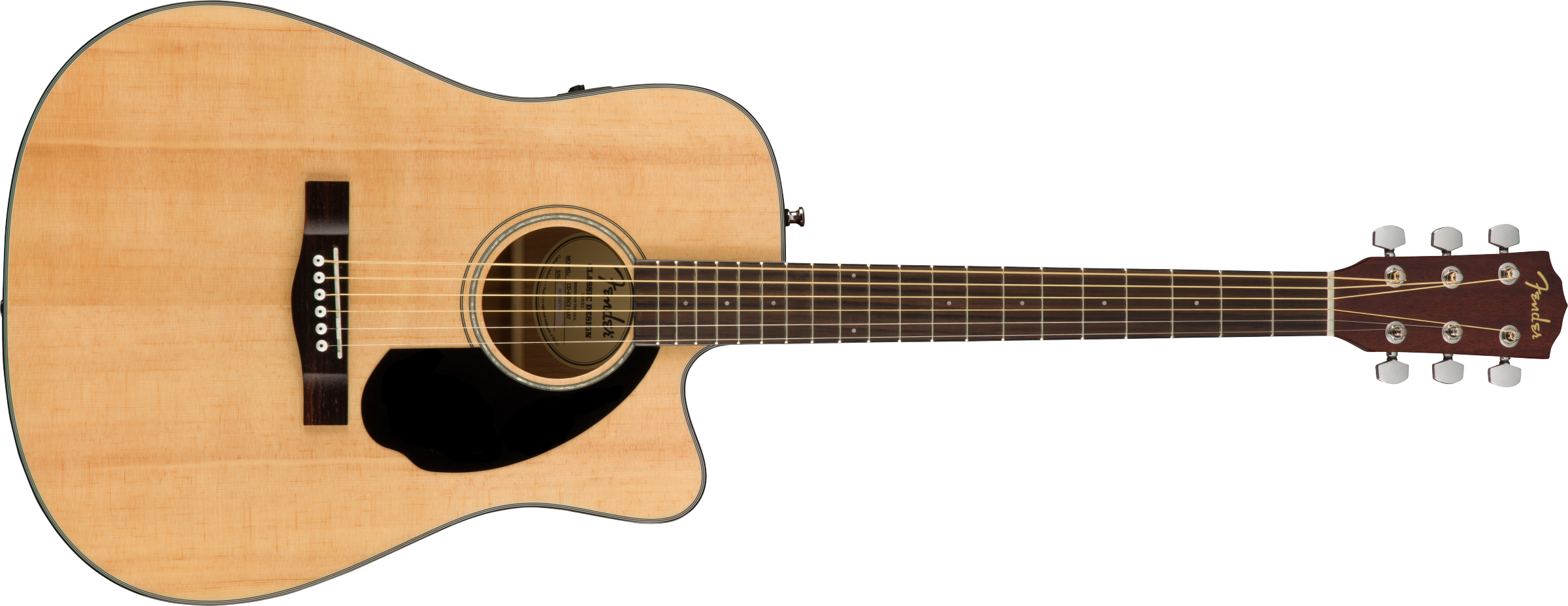 Fender® CD-60SCE Dreadnought, Walnut Fingerboard, Natural