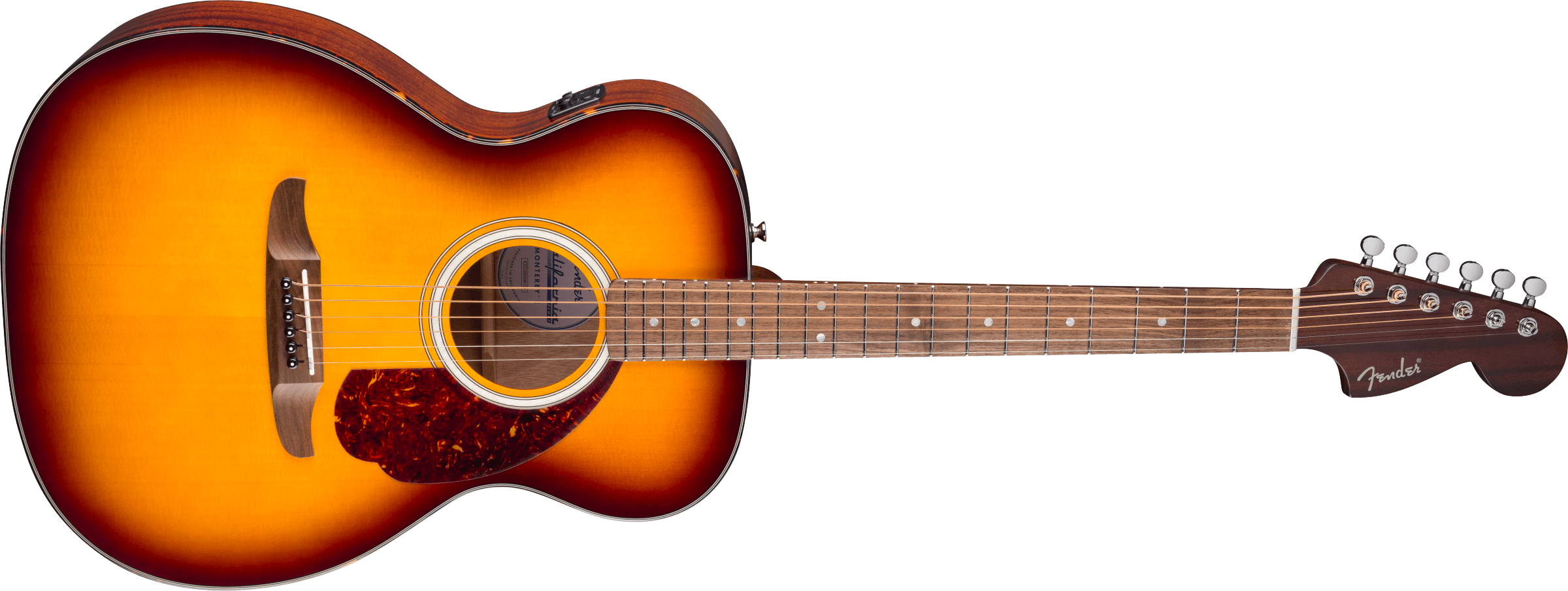 Fender® California Deluxe Monterey™ E, Walnut Fingerboard, Honey Sunburst