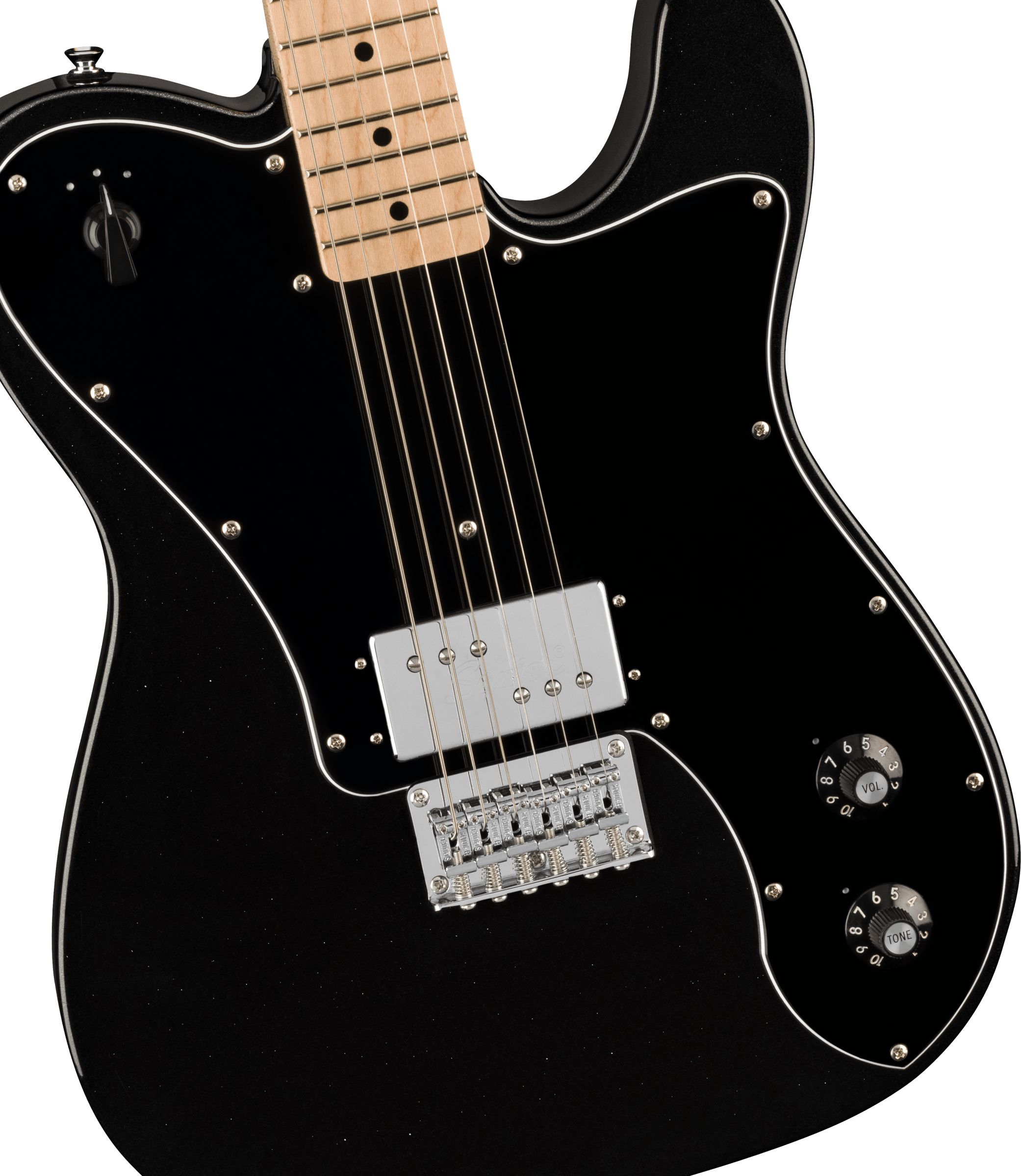 Squier® Paranormal Esquire® Deluxe, Maple Fingerboard, Black Pickguard, Metallic Black