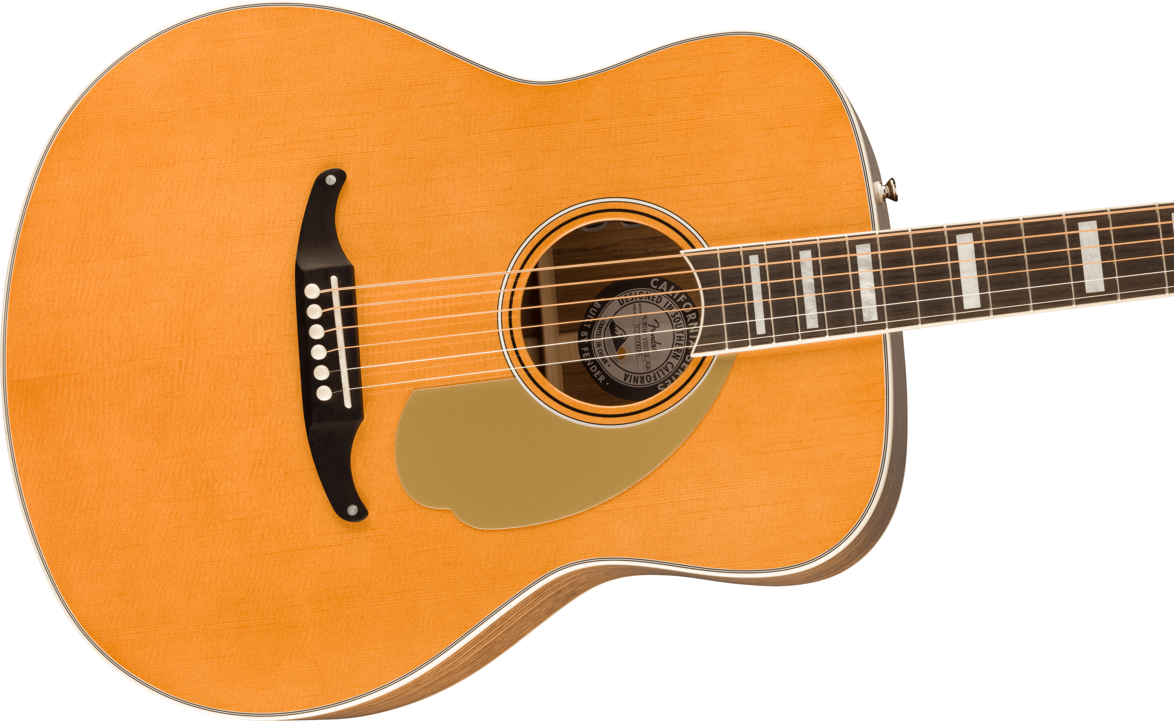 Fender® California Vintage Palomino with Case, Gold Pickguard, Aged Natural