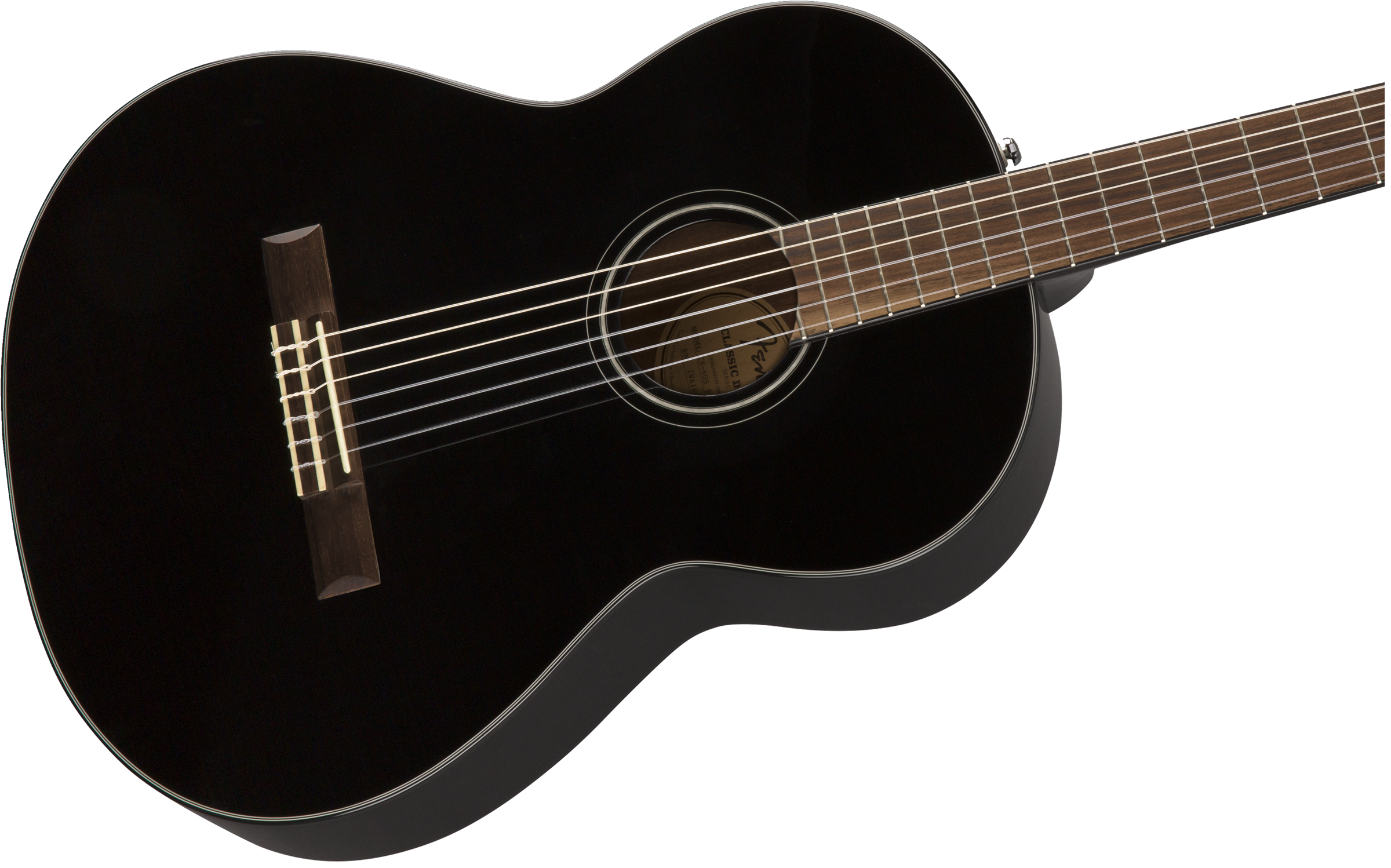 Fender® CN-60S Nylon, Walnut Fingerboard, Black