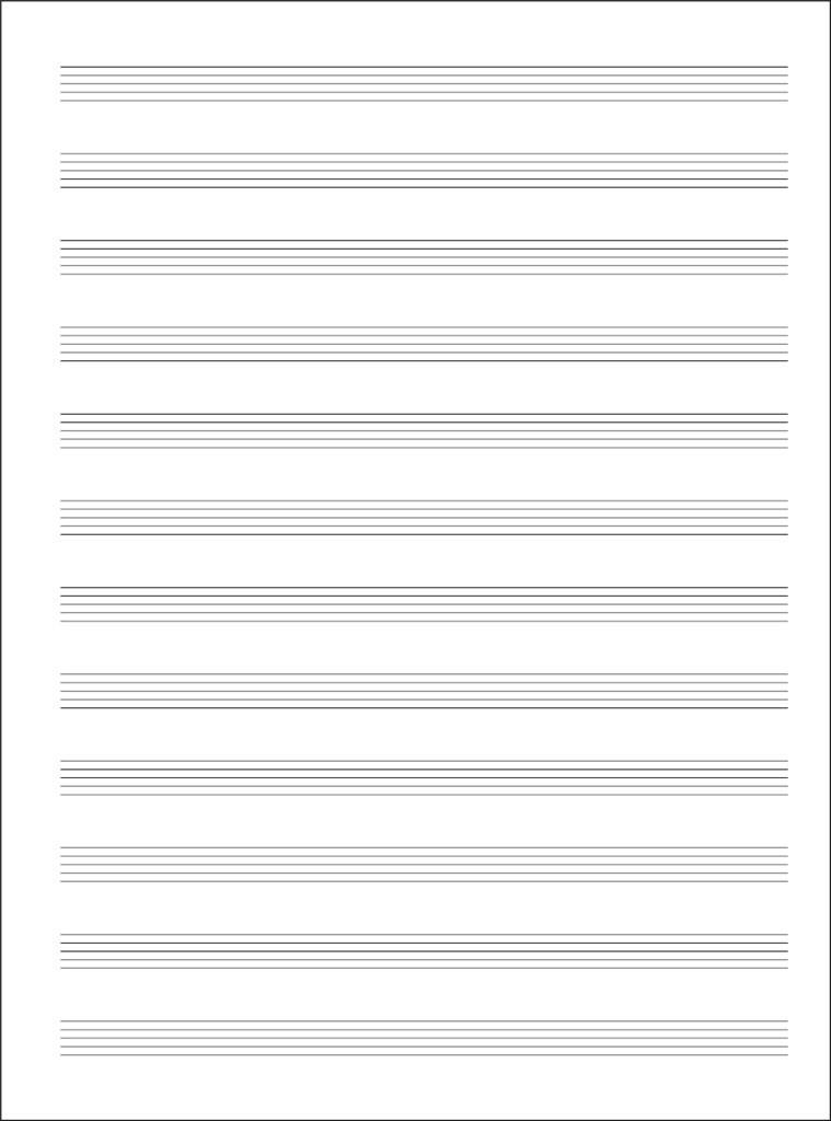 Quaderno di musica - 12 righi, 32 pp. Carta avorio