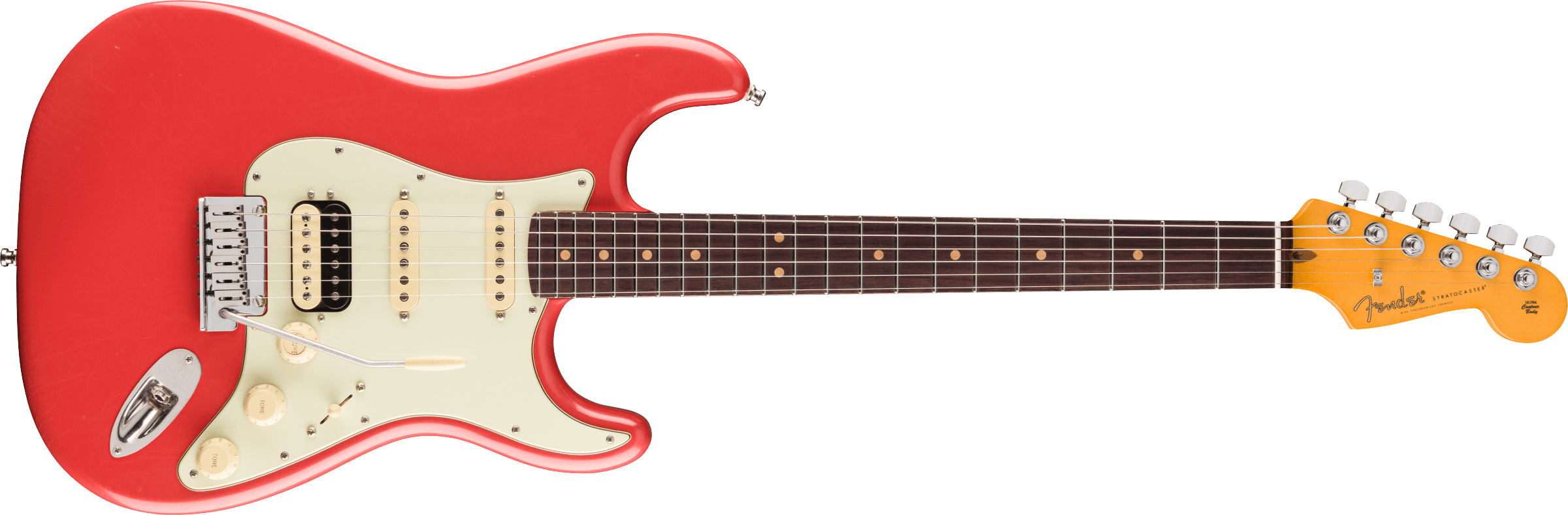 Fender® American Ultra Luxe Vintage '60s Stratocaster® HSS, Rosewood Fingerboard, Fiesta Red