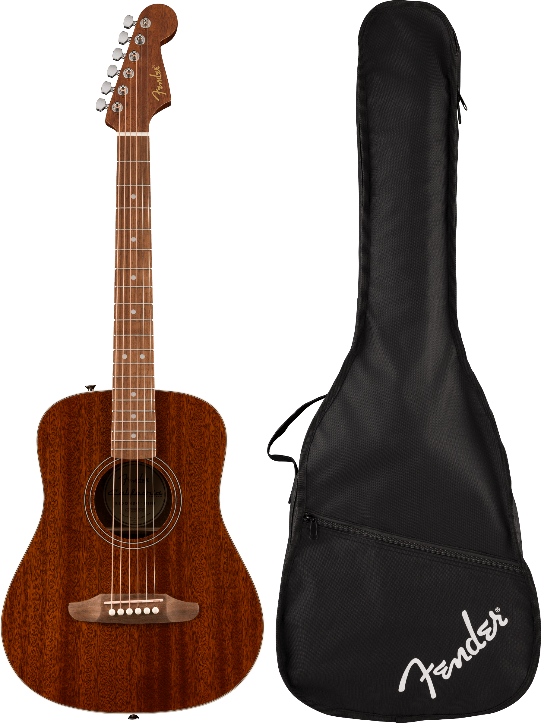 Fender® California Standard Redondo™ Mini with Bag, Sapele Top, Natural Sapele