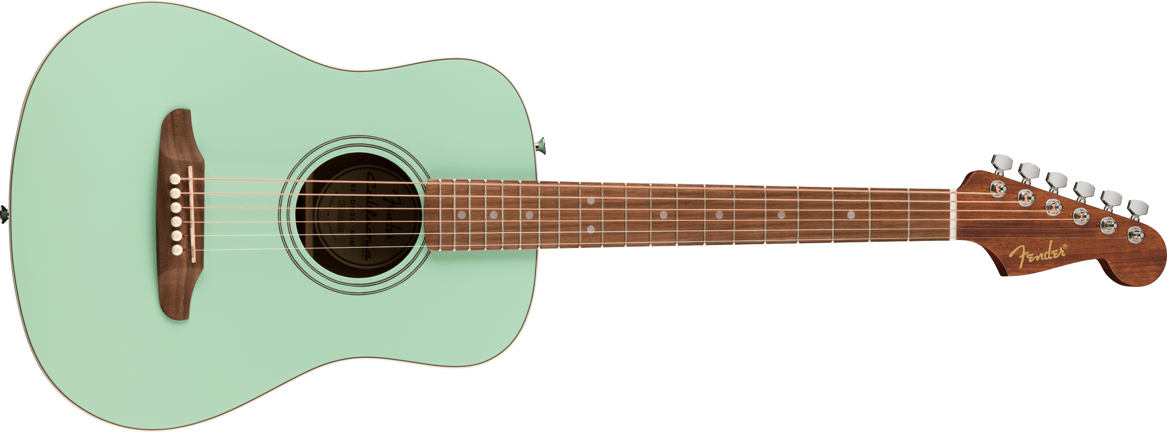 Fender® California Standard Redondo™ Mini with Bag, Spruce Top, Surf Green