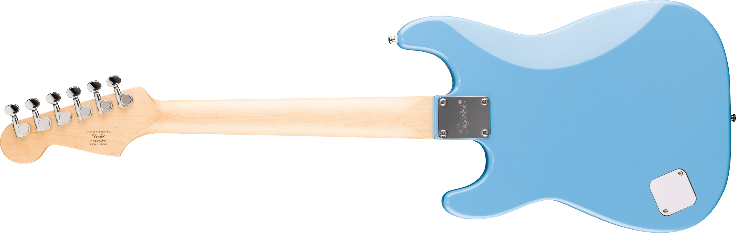 Squier® Mini Stratocaster®, Maple Fingerboard, White Pickguard, California Blue