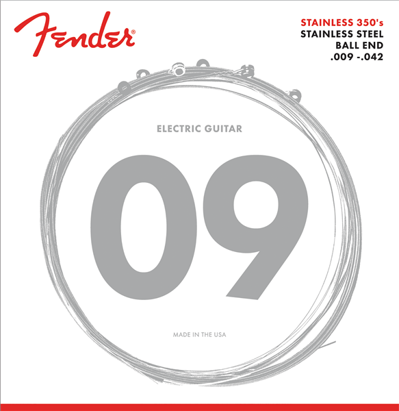 Fender® 350s Stainless Steel Ball End, 350L Gauges .009-.042