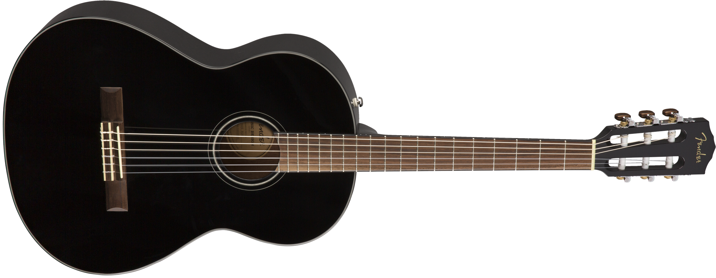 Fender® CN-60S Nylon, Walnut Fingerboard, Black