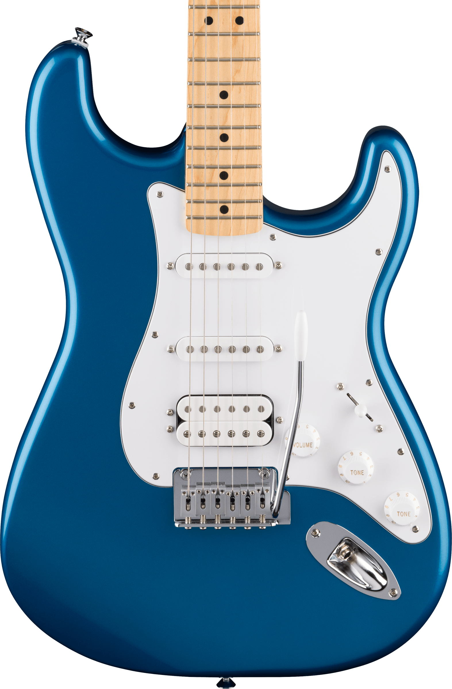 Fender® Standard Stratocaster® HSS, Maple Fingerboard, White Pickguard, Aqua Marine Metallic