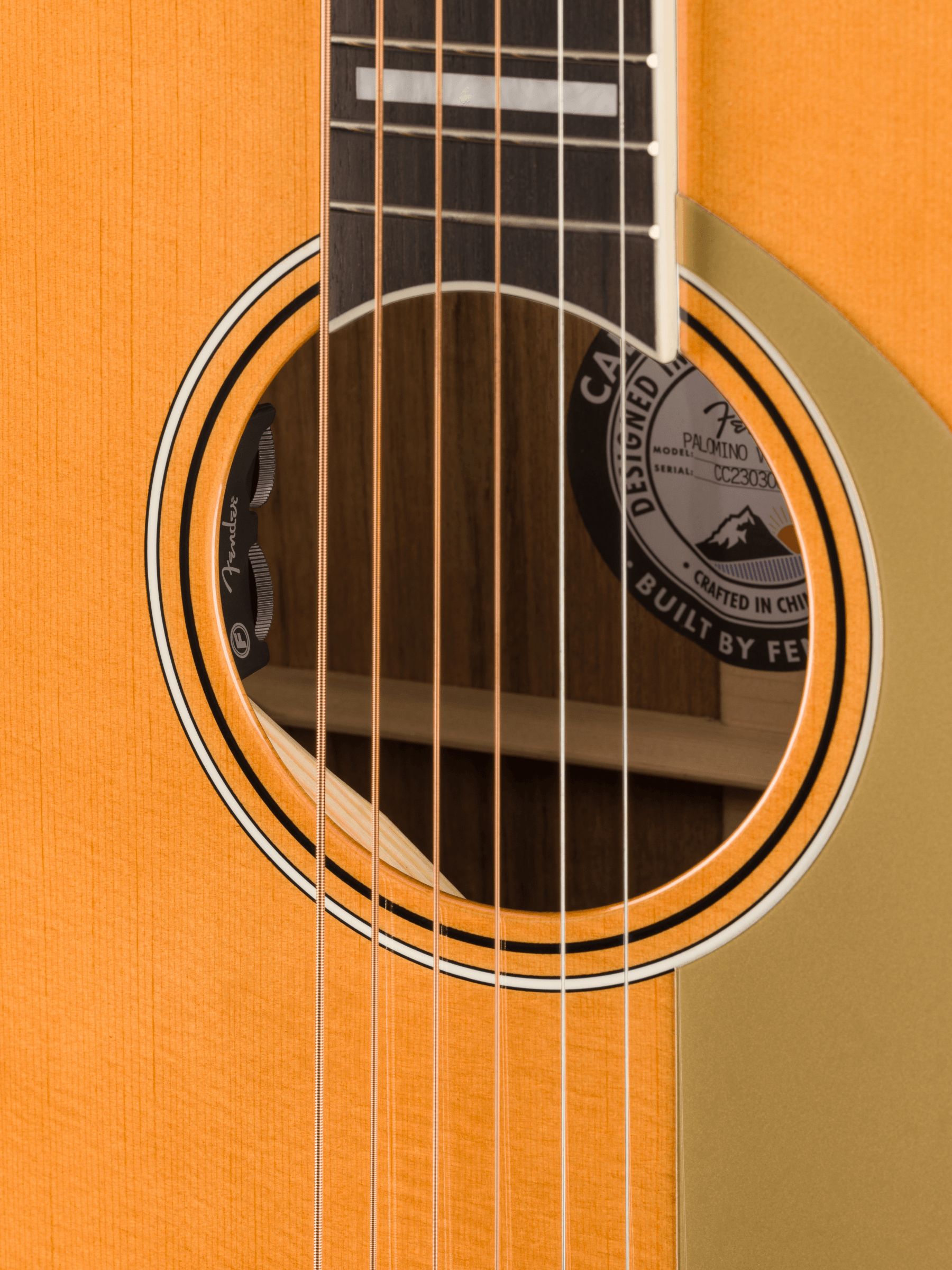 Fender® California Vintage Palomino with Case, Gold Pickguard, Aged Natural
