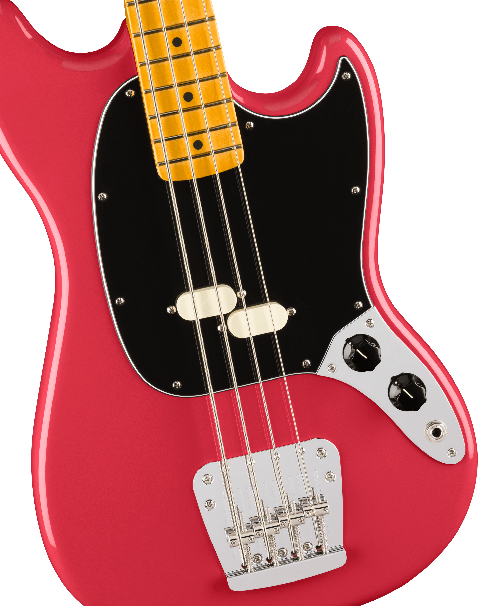 Fender® American Professional Classic Mustang Bass®, Maple Fingerboard, Faded Dakota Red