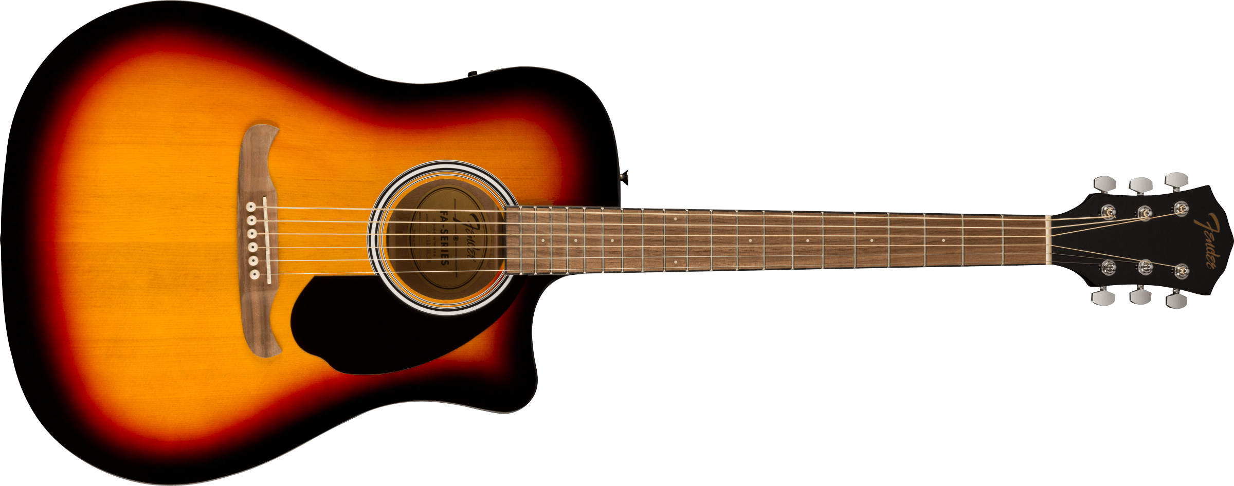 Fender® FA-125CE Dreadnought, Walnut Fingerboard, Sunburst