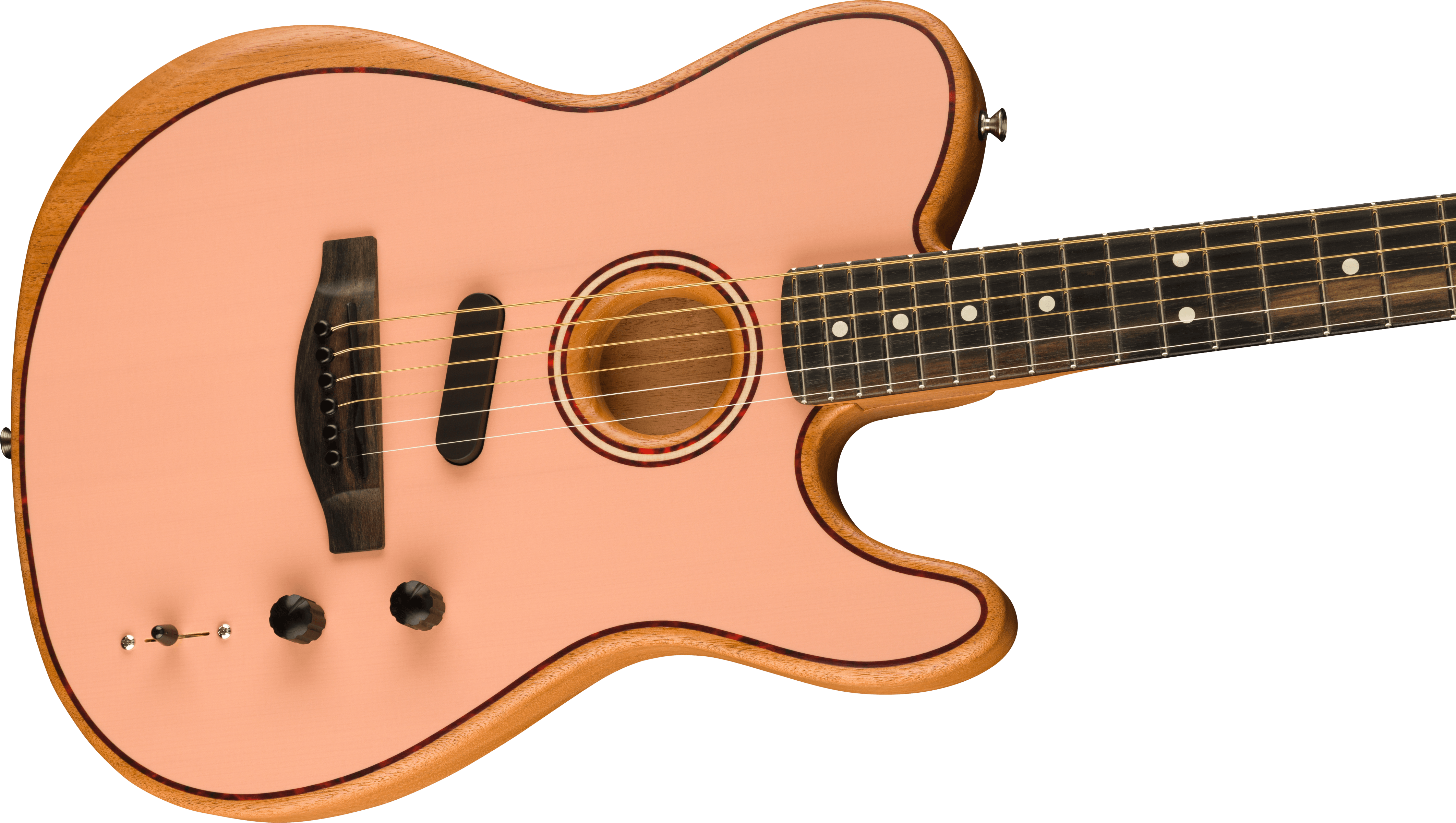 Fender® FSR American Acoustasonic® Telecaster®, Ebony Fingerboard, Shell Pink