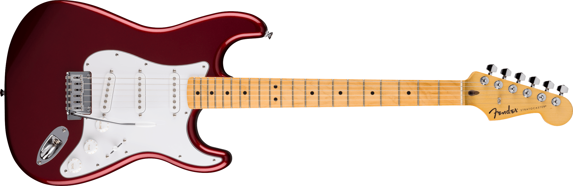 Fender® Standard Stratocaster®, Maple Fingerboard, White Pickguard, Candy Cola