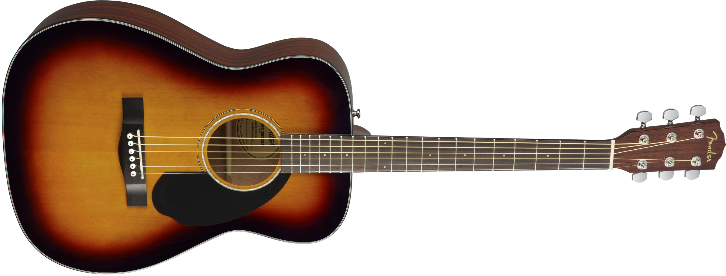 Fender® CC-60S Concert, Walnut Fingerboard, 3-Color Sunburst