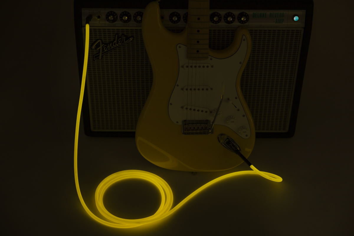 Fender® Professional Glow in the Dark Cable, Orange, 18.6'