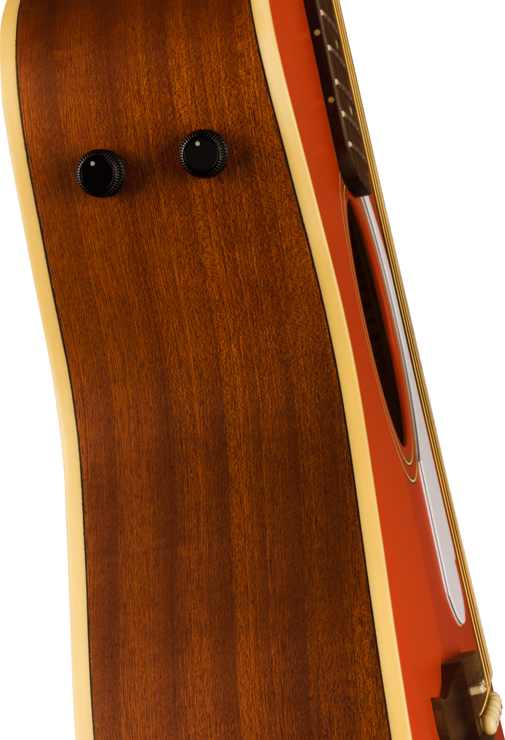 Fender® Malibu Player, Walnut Fingerboard, White Pickguard, Fiesta Red