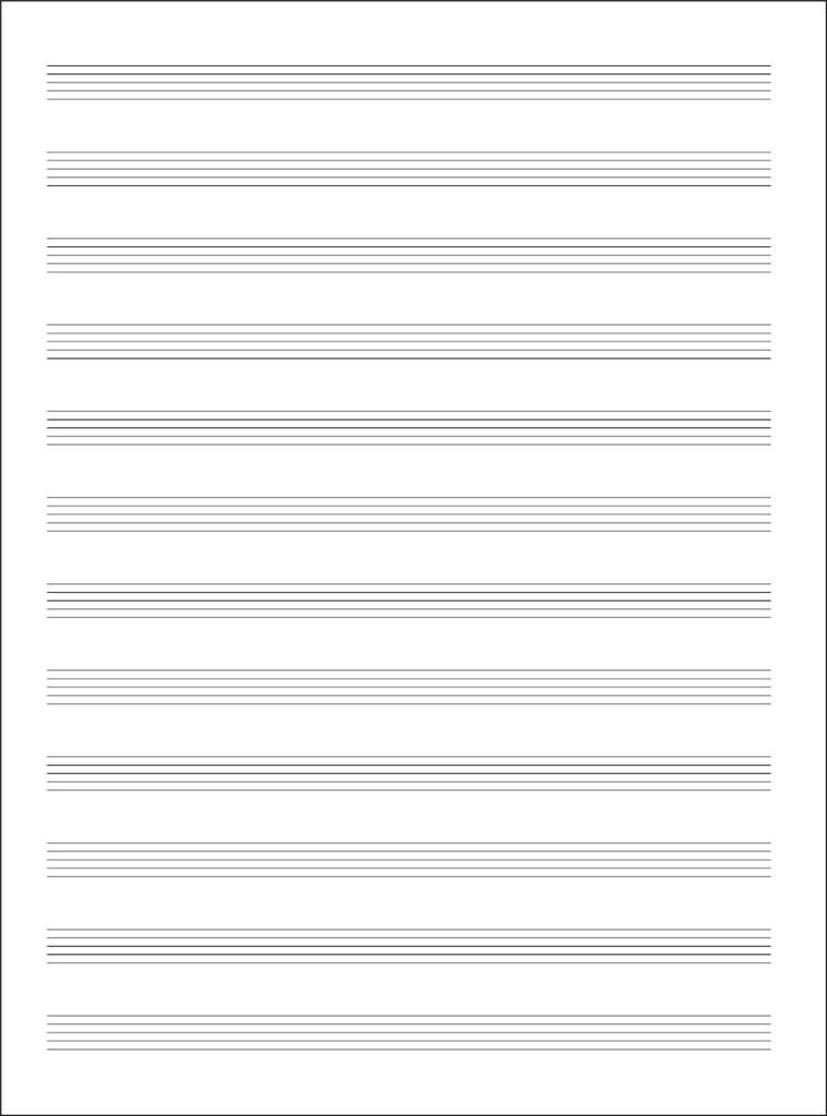 Quaderno di musica - 12 righi, 32 pp. Carta bianca