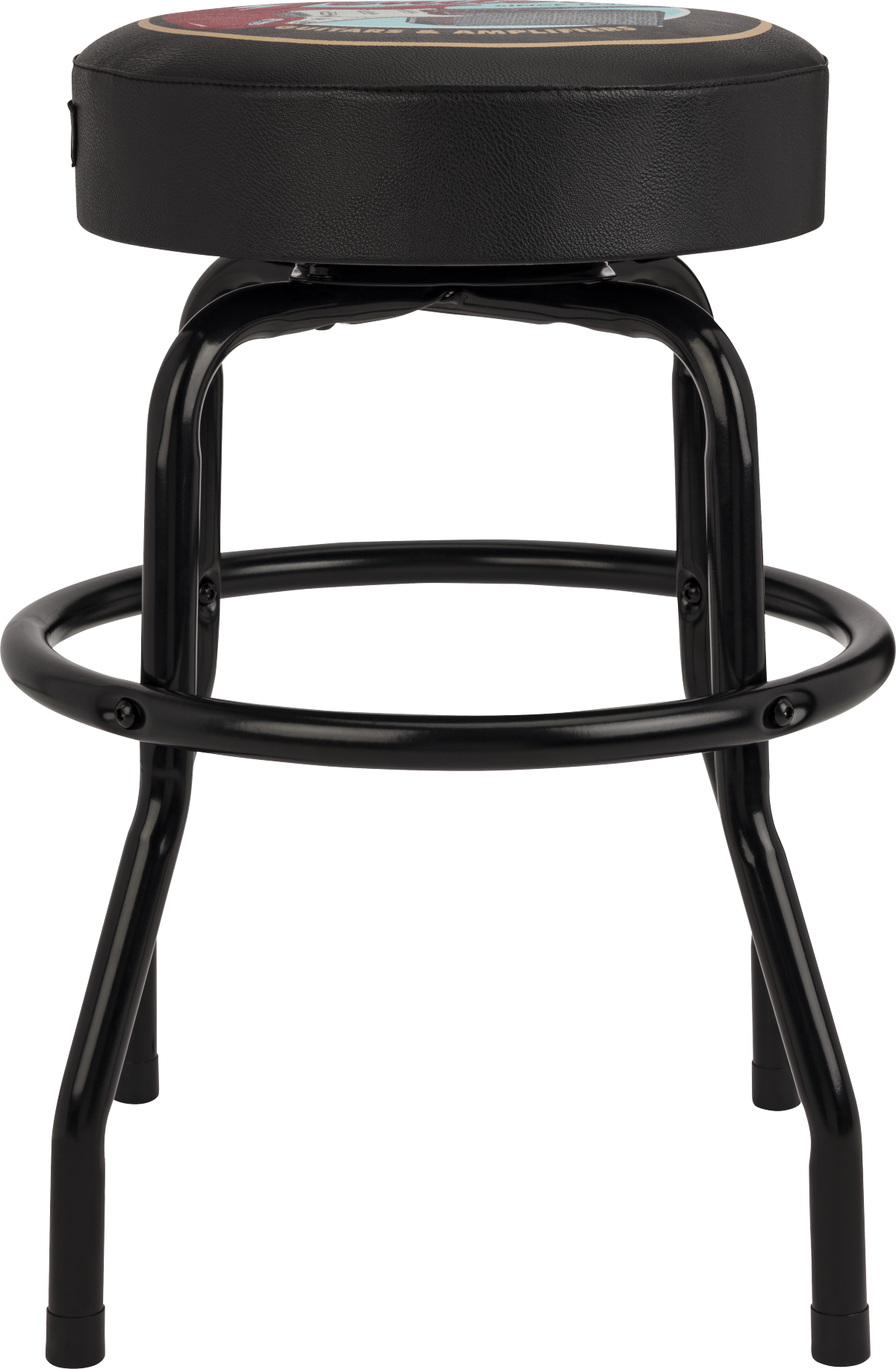 Fender® Guitars & Amps Pick Pouch Barstool, Black/Black, 24"
