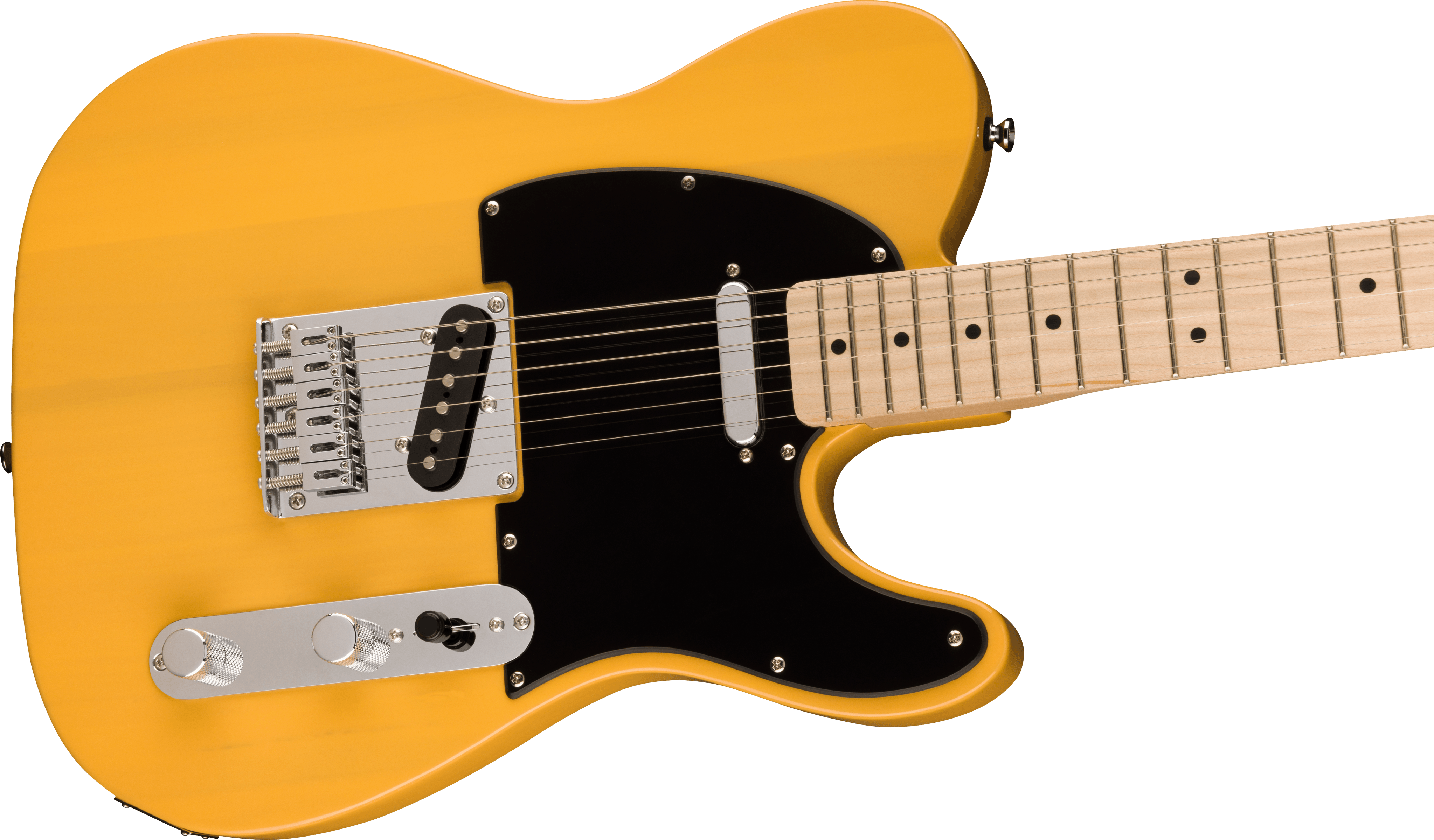 Squier® Sonic® Telecaster®, Maple Fingerboard, Black Pickguard, Butterscotch Blonde
