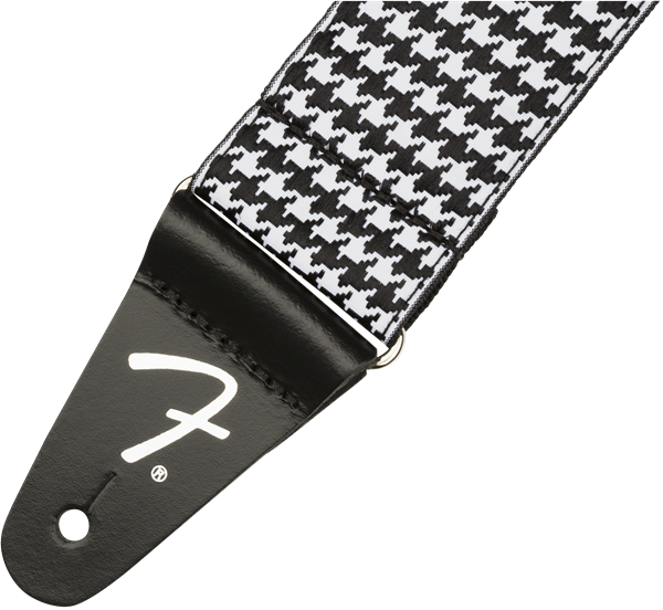 Fender® Houndstooth Jacquard Strap, White, 2"