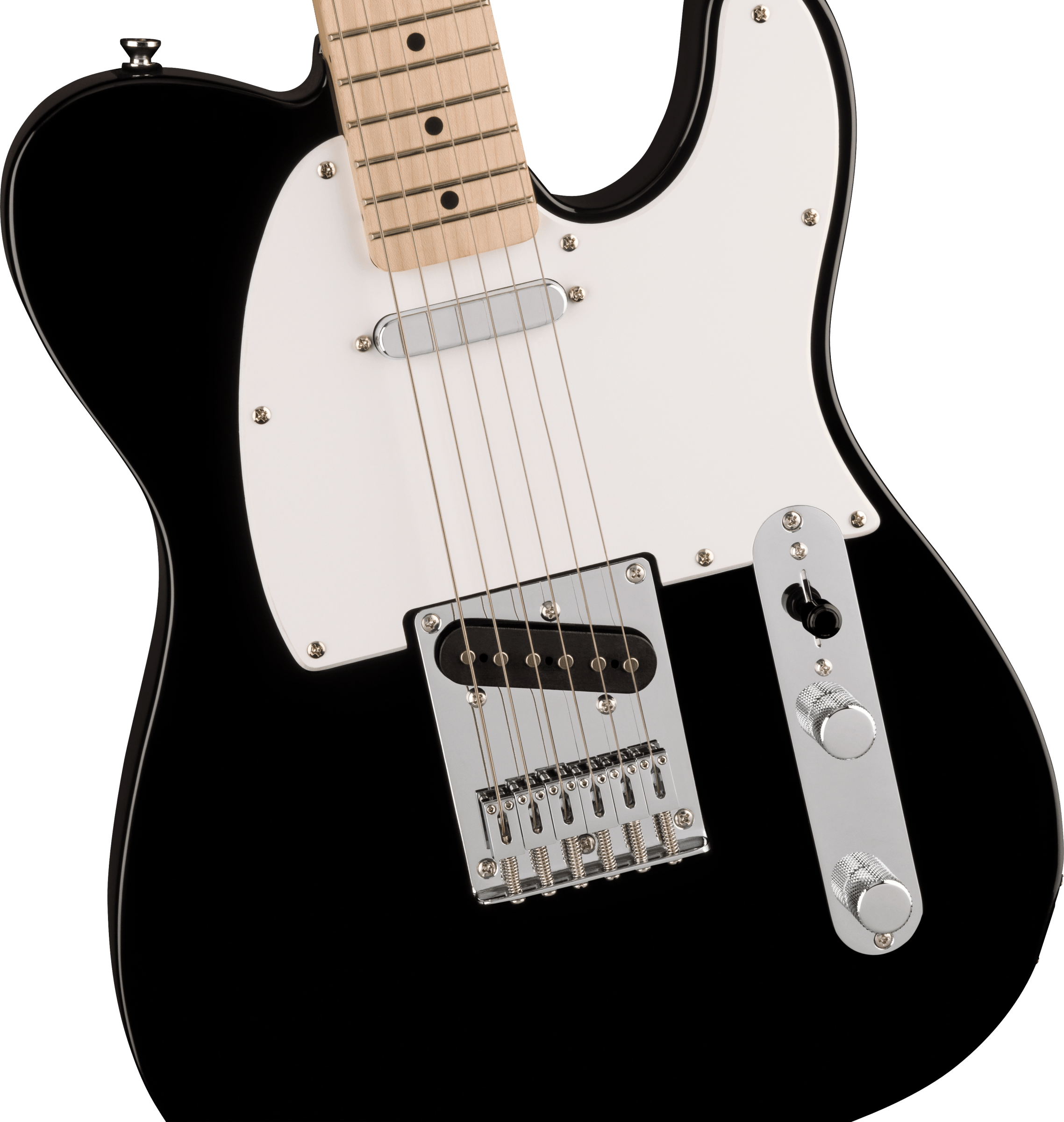 Squier® Sonic® Telecaster®, Maple Fingerboard, White Pickguard, Black
