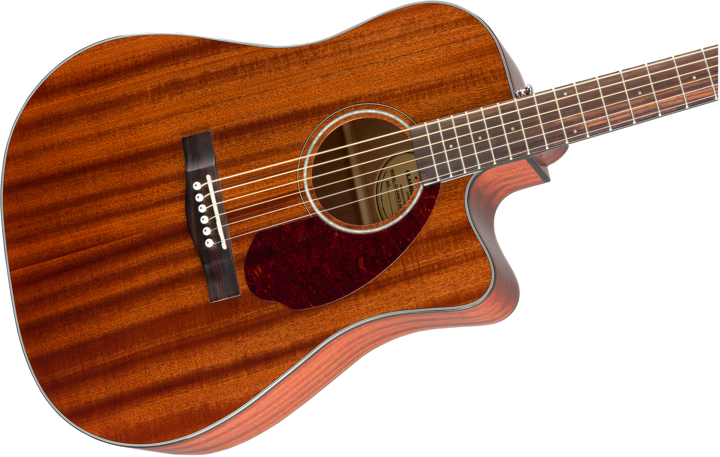 Fender® CD-140SCE Dreadnought, Walnut Fingerboard, All-Mahogany w/Case