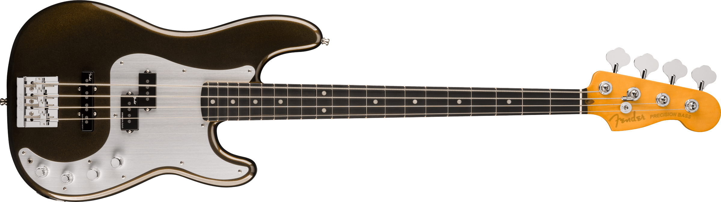 Fender® American Ultra II Precision Bass®, Ebony Fingerboard, Texas Tea
