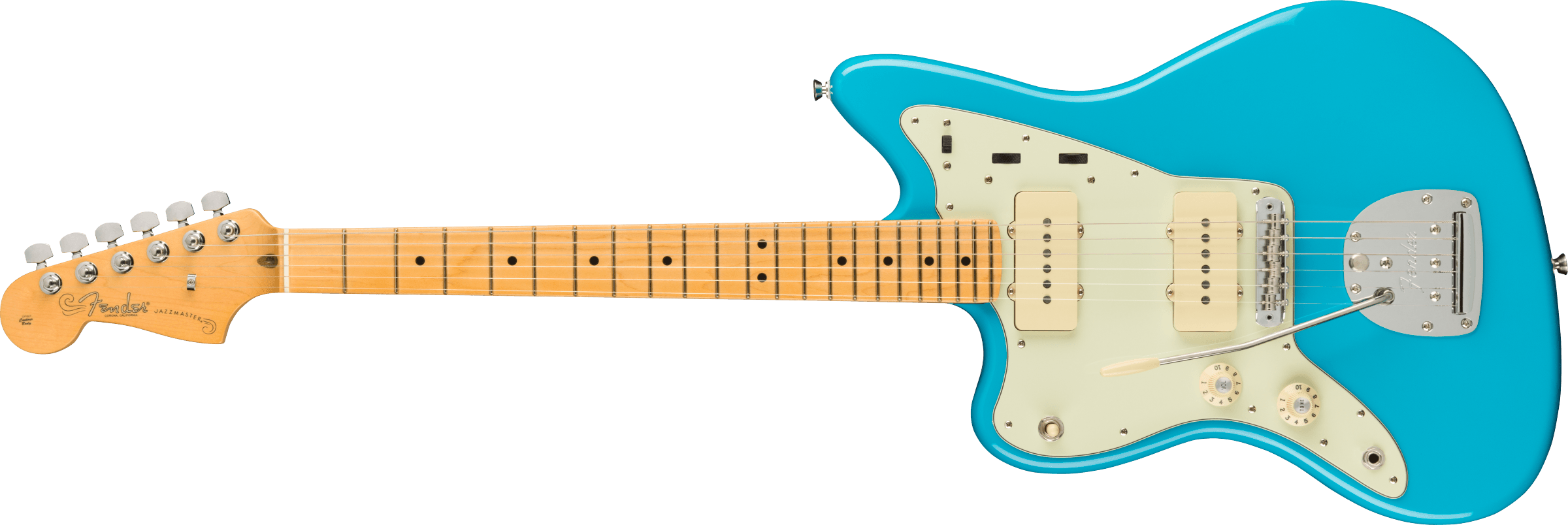 Fender® American Professional II Jazzmaster® Left-Hand, Maple Fingerboard, Miami Blue