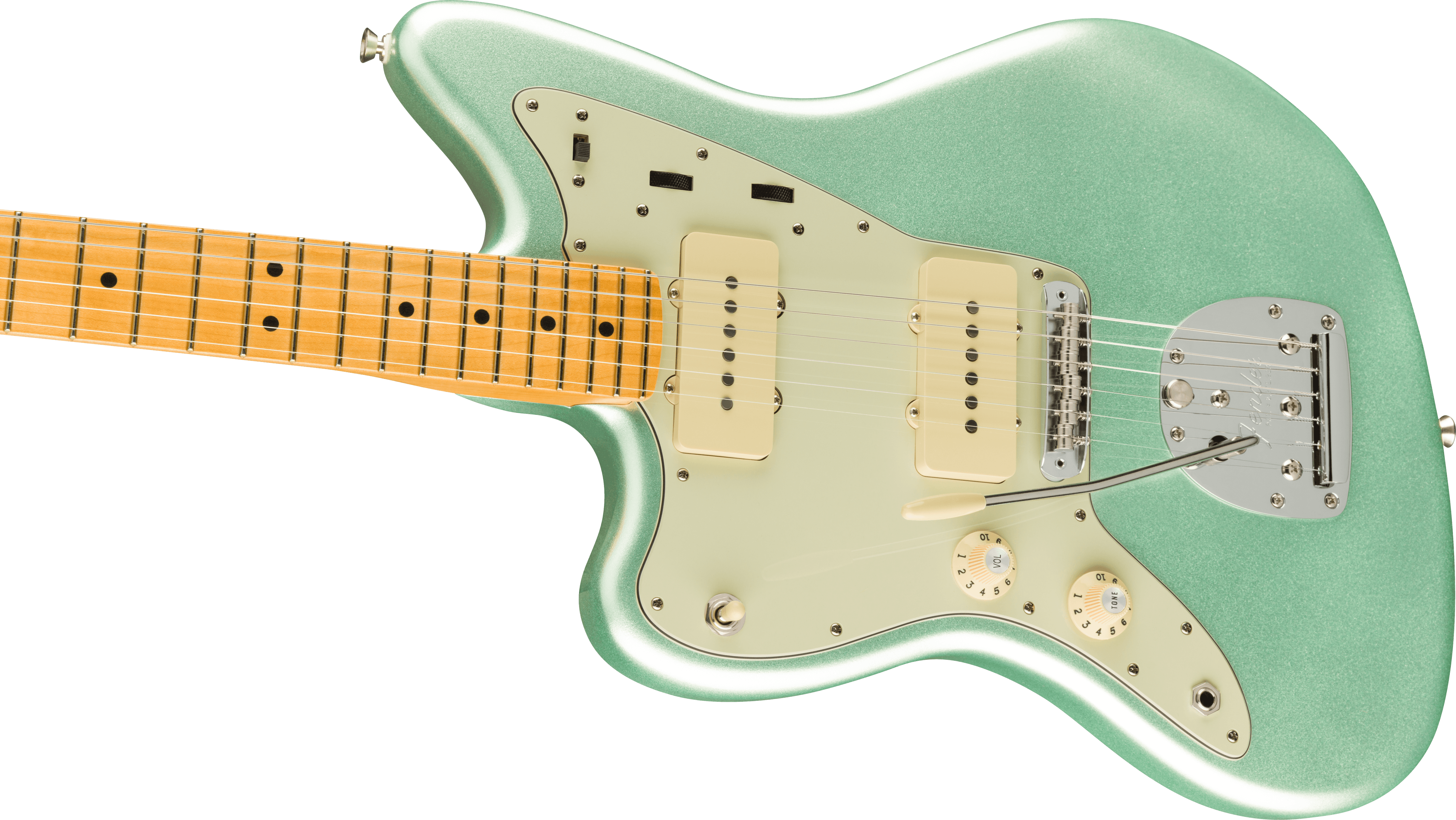 Fender® American Professional II Jazzmaster® Left-Hand, Maple Fingerboard, Mystic Surf Green