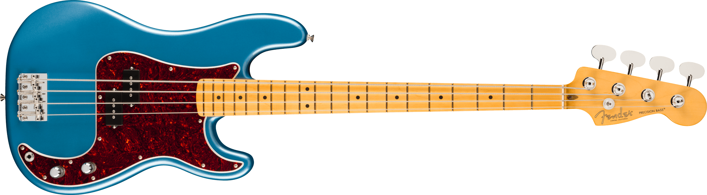 Fender® American Professional Classic Precision Bass®, Maple Fingerboard, Faded Lake Placid Blue